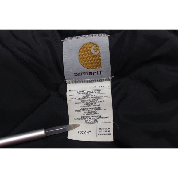 Carhartt men's 90s vintage VO2 CHT faded brown quilt lined vest USA made 3XL - Picture 7 of 12